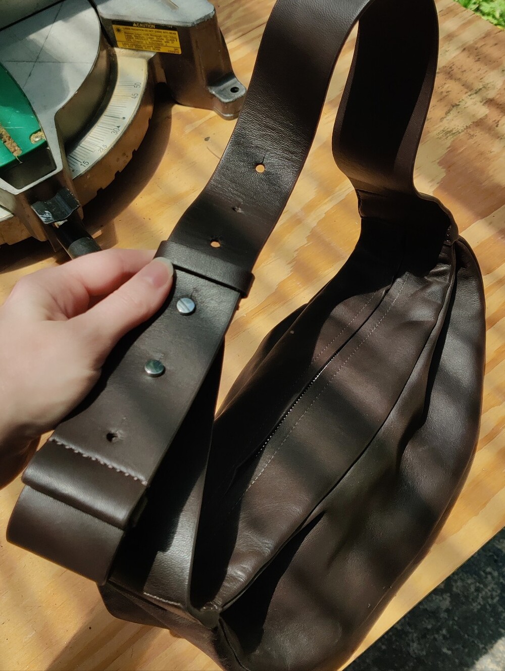 COS Swing Brown Leather Shoulder Bag RARE